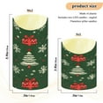 thumbnail image 3 of 2 PCS Tilted Flameless Candles Flickering LED Lights Battery Operated Candles with Remote Timers for Holiday Decor Green and Red Christmas Pattern, 3 of 8