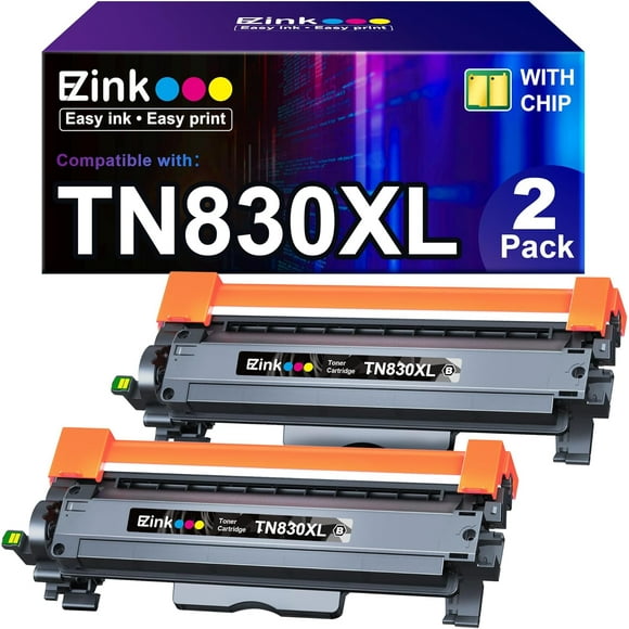 TRAHOO-Compatible Toner Cartridge Replacement for Brother TN830XL TN830 TN 830 Toner Cartridges to use with HL-L2460DW DCP-L2640DW HL-L2480DW HL-L2400D HL-L2405W MFC-L2820DW Printer (2 Black)