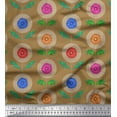 thumbnail image 1 of Soimoi Rayon Fabric Leaves & Aster Floral Printed Fabric 1 Yard 56 Inch Wide, 1 of 3