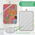 thumbnail image 6 of Yayeee Pot Holders Kitchen Heat Resistant with Pocket 7"x9.8" Cotton Oven Cooking Hot Pads, Art City, 6 of 7