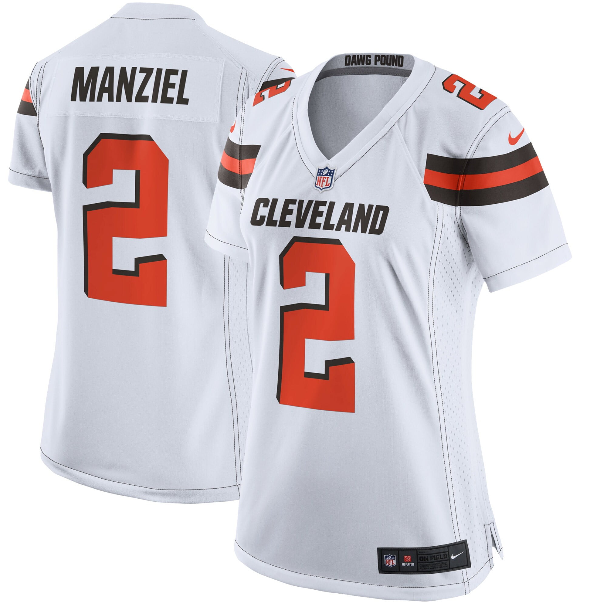 مسه Nike Cleveland Browns #2 Johnny Manziel 2015 White Elite Jersey مسه