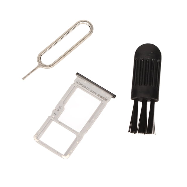 Storage Card Slot Tray, Practical Accurate SIM Card Tray Well Fitted with Brush for Smartphone Repairing Black,Blue