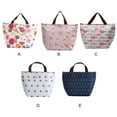 thumbnail image 4 of Qarigey Fiambrera térmica, bolsa de transporte, estuche de Picnic, bolso con estampado de flores con cremallera, plegable, lavable, bolso de Type2 NO2, 4 of 6