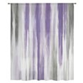 thumbnail image 2 of Purple Gray Sheer Curtains 63 Inch Length, Light Filtering Voile Curtain Panel, Vintage Country Abstract Gradient Aesthetic Rod Pocket Drapes Window Treatments for Living Room Bedroom 52"x63", 2 of 9
