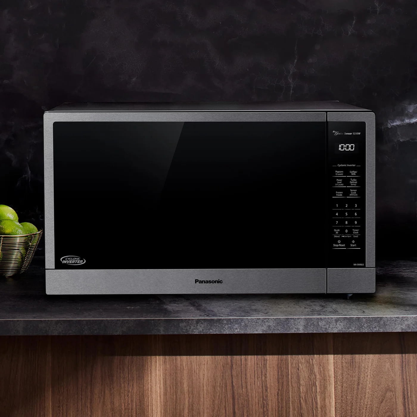 Restored Panasonic NN-SN98JS 2.2 cu.ft. Countertop Microwave with Cyclonic Wave Inverter (Refurbished)