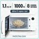 thumbnail image 2 of Horno microondas Nostalgia Retro 1000 W, 1.1 pies cúbicos con 8 unidades de cocción automática, 2 of 7