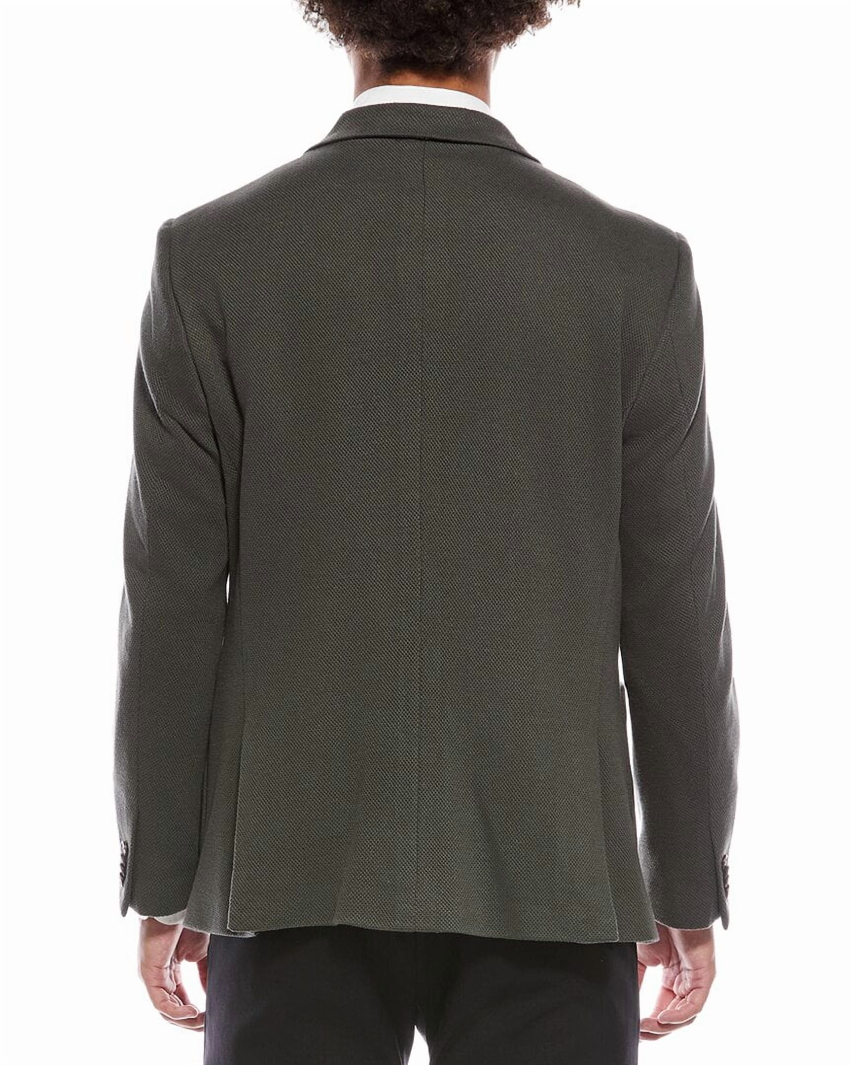Report Collection Notch Collar Fully Lined Patch Pocket Knit Men's Jacket