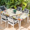 thumbnail image 2 of Easter Table Cloths for 6 Foot Rectangle Tables, Spring Watercolor Vintage Bunny Eggs Flower Patio Waterproof Elastic Fitted Tablecloths, Washable Rectangular Table Cover for Camping, 2 of 8