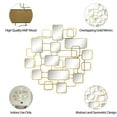thumbnail image 2 of Sagebrook Home Metal, 38x39 Wall Accent with Mirrors, Gold, 2 of 5
