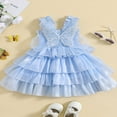 thumbnail image 4 of PENGXIANG Bébé Filles Tulle Cake Robe Papillon A-Ligne Princesse Robes Sans Manches, 4 of 9