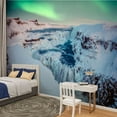 thumbnail image 2 of Peel and Stick Wallpaper Gullfoss Falls Northern Lights Iceland Modern Art Wall Mural Decor Self Adhesive and Removable 100in x 144in, 2 of 8