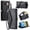 Black, variant on For Google Pixel 9 Pro/10 Pro XL Wallet Phone Case-PU Leather Flip Cover with 3 Credit Card Slots,Hidden buckle Pocket & Detachable Shoulder Strap and Wrist Strap,Shockproof,Black