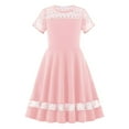 thumbnail image 1 of Trendy Girls Dresses For Everyday Casual Wear Classic Round Neck Mesh Dress For Ages 6 13 Perfect Spring And Summer Outfit With Versatile Styling Options, 1 of 2