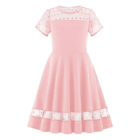 Girls Holiday Dresses Cartoon Birthday Dresses for Girls Kids Girls Wedding Guest Dress 6-7 Years