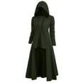 thumbnail image 1 of CEHVOM Blouse Ample pour Femmes Hauts Chandail Manteau Grande Taille Robe Rétro à Capuche Élasticité, 1 of 5