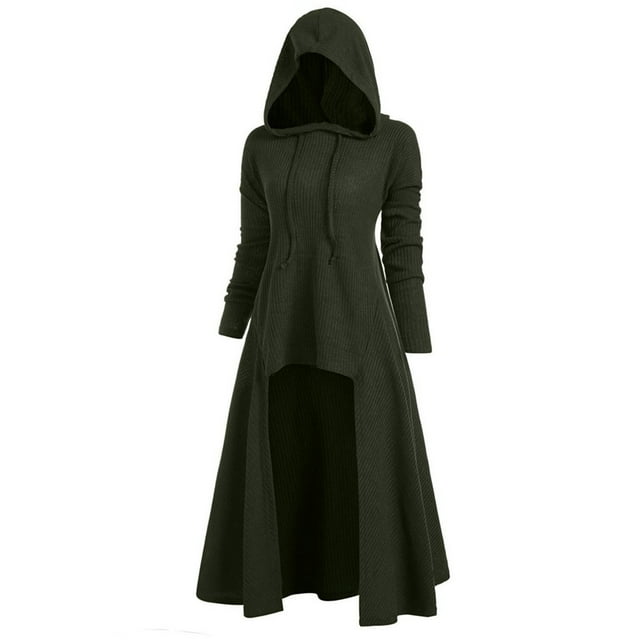 CEHVOM Blouse Ample pour Femmes Hauts Chandail Manteau Grande Taille Robe Rétro à Capuche Élasticité