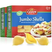 Gefen Jumbo Pasta Shells, 12oz (2 Pack) Made with Semolina Wheat | Large Size
