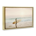 thumbnail image 4 of Stupell Industries Surfer Cowgirl on Beach Sports Photography Gold Floater Framed Canvas Art Print Wall Art, 31 x 21, 4 of 10