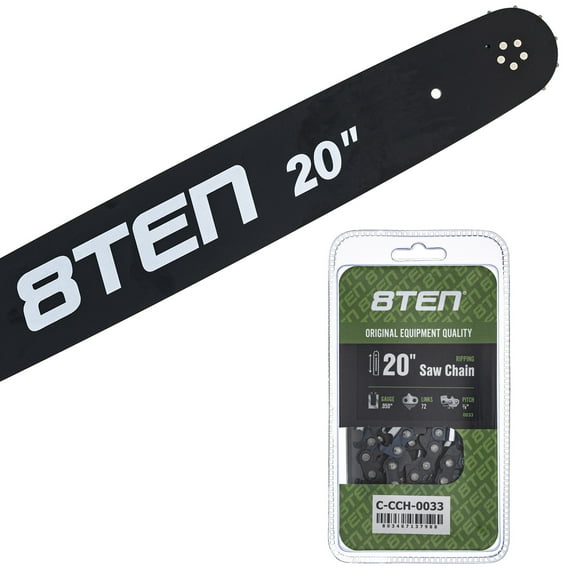 8TEN 20" Chainsaw Bar & Chain .050 3/8 72DL for Husqvarna Makita MK1010419