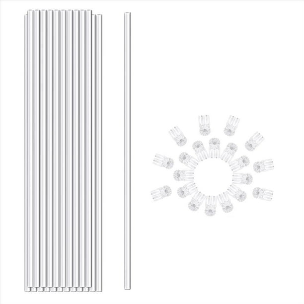 Estacas para Plantas, Palitos para Plantas, 20 Piezas de Estacas Acrílicas Transparentes de Soporte para Plantas, Estacas de Tallo Único de Jardín de 16 Pulgadas para Interiores