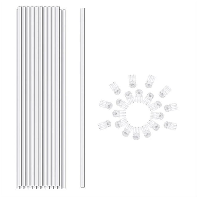 Estacas para Plantas, Palitos para Plantas, 20 Piezas de Estacas Acrílicas Transparentes de Soporte para Plantas, Estacas de Tallo Único de Jardín de 16 Pulgadas para Interiores