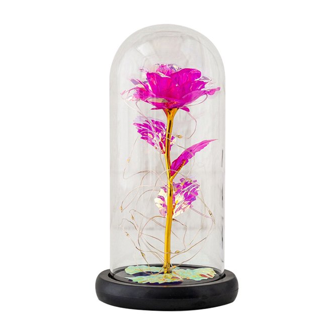 Laklulu Forever Flower Glass Cover-Galaxy Flower Regalo para esposa y madre