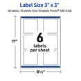 thumbnail image 6 of Avery 3" x 3" Labels, Pre-Printed Gold-Dipped Edge Design, 60 ct, Glossy, Dipped Gold Edge, 6 of 10