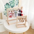 thumbnail image 4 of Doll Hanger 12 Pcs Toy Bear Clothes Rack Wooden Hangers Coat Miniature Furniture, 4 of 6