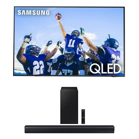 Samsung QN32Q60CAFXZA 32 Inch QLED 4K Quantum HDR Smart TV with a Samsung HW-C450 2.1ch Soundbar and Subwoofer with DTS Virtual:X (2023)