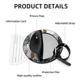 thumbnail image 4 of Marble 2pcs PU Leather Round Bag Tags Suitcase Handbag Tags with Privacy Cover and Name ID Tag for Travel Luggage, Handbags, Backpacks, School Bags, 4 of 6