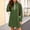Green, variant on Dresses for Women Qiggri Women's Mock Neck Half Zip Long Sleeve Tunic Dress with Slit Cuffs Straight Loose Fall Winter Mini Dress for Casual Daily Wear XXL
