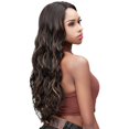 thumbnail image 4 of Peluca Sintética Para Mujer, Peluca De Pelo Ondulado Teñida De Longitud Media Negra, Peluca Rizada De Cosplay Para Fiestas Y Citas Kearding CE007063-00, 4 of 6