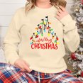 thumbnail image 7 of Christmas Trees Sweatshirt for Women Merry and Bright Christmas Shirts Xmas Holiday Party Long Sleeve Pullover Tops, 7 of 7