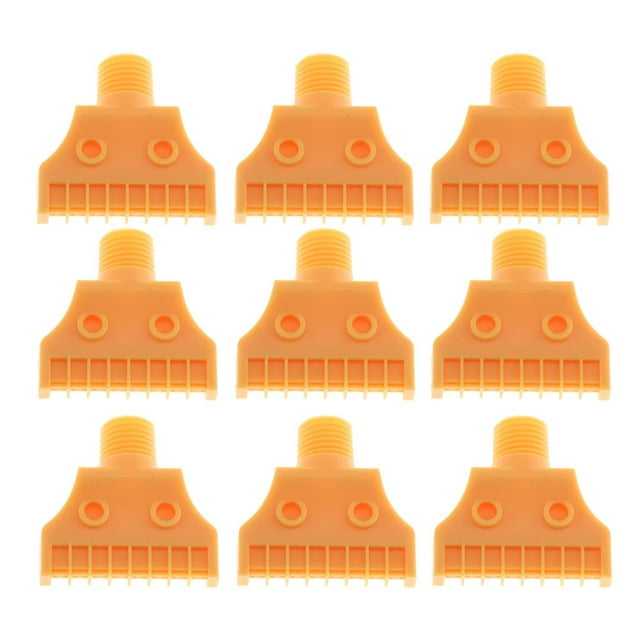 9x Cuchillo de Soplado de Aire con Rosca de 1/4 "Jet /4 Boquilla de 40x40 Mm 16 Orificios Naranja