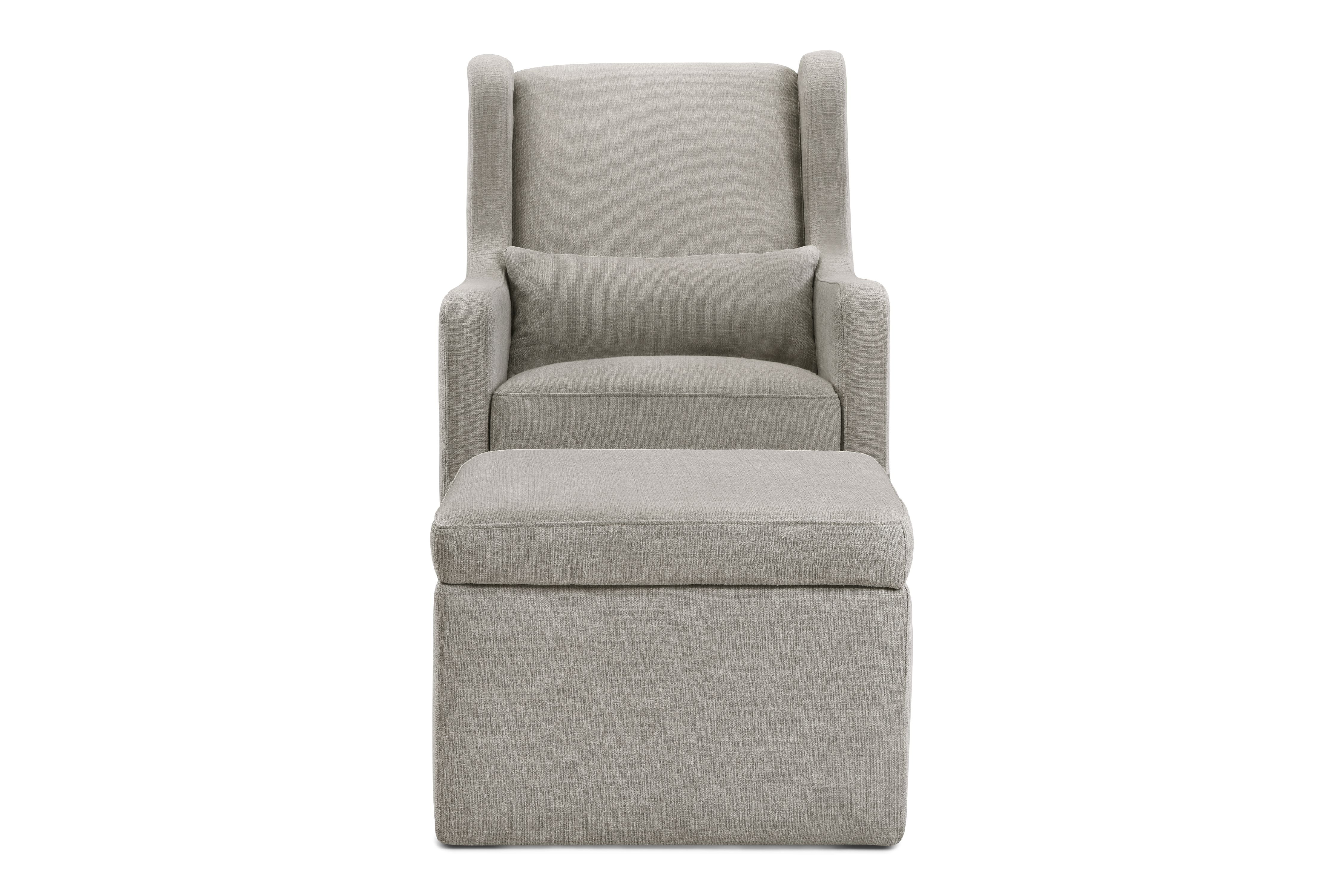 adrian swivel glider with storage ottoman