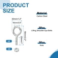 thumbnail image 2 of Uxcell Eye Bolts with Nuts, Shoulder Swing Lifting Eye Bolt Carbon Steel Threaded Screw Eyebolt for Cables Wires Hanging Light M8x25mm 5, 2 of 7