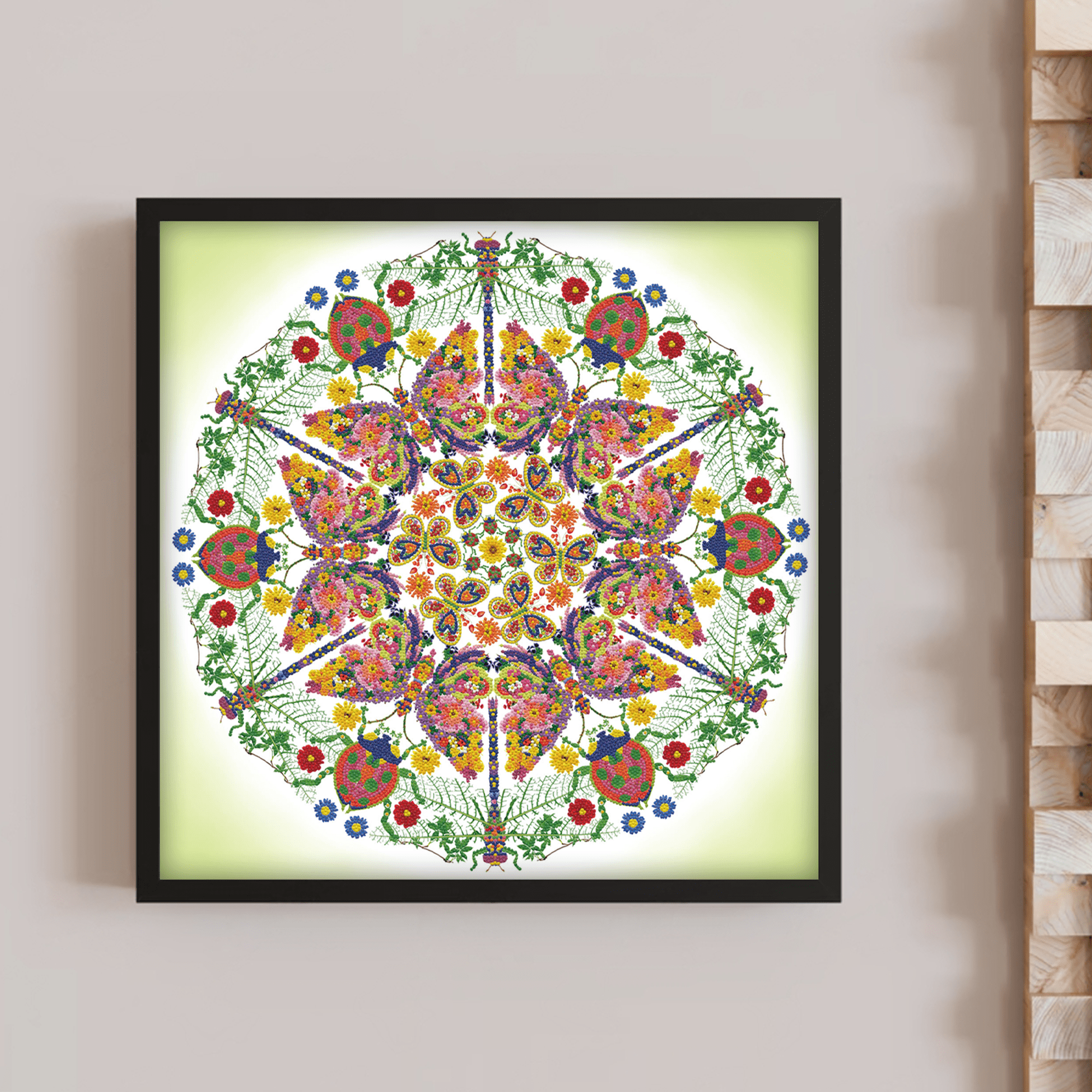 Diamond Dotz Kaleidoscope Garden Floral Diamond Painting Kits for Adults - Diamond Art Kits a Relaxing Creative Craft Kit with Dotz Gems 24.4"x24.4"