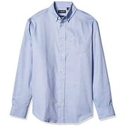 Chaps Boys' Big Long Sleeve Button-Down Dress Shirt, Oxford Blue, 14-16