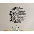 thumbnail image 2 of Romans 12:2 Bible Verse Wall Decal, Floral Design with Scripture Quote, 11.8in W x 11.5in H, Black, 2 of 4