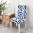 thumbnail image 4 of Modern Floral Peony Autumn Leaves Dining Chair Covers Set of 4 Washable Polyester Stretch Slipcovers Removable Protector for Country Kitchen, 4 of 7