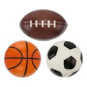 NUOLUX 3pcs Mini Balls Basketball Soccer Football Funny Toys Favors for Kids Children
