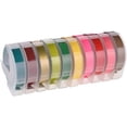 thumbnail image 1 of 3D Plastic Embossing Label Tape Refill for DYMO 12965 1610 Label Maker with 3/8inch*9.8ft, 10 Rolls (Random Colors Delivery), 1 of 5