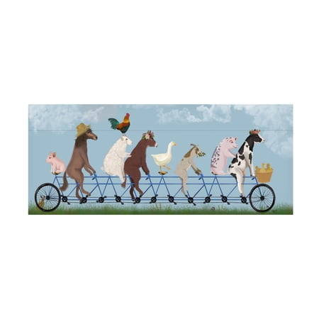 Fab Funky 'Tandem Farm Animals' Canvas Art