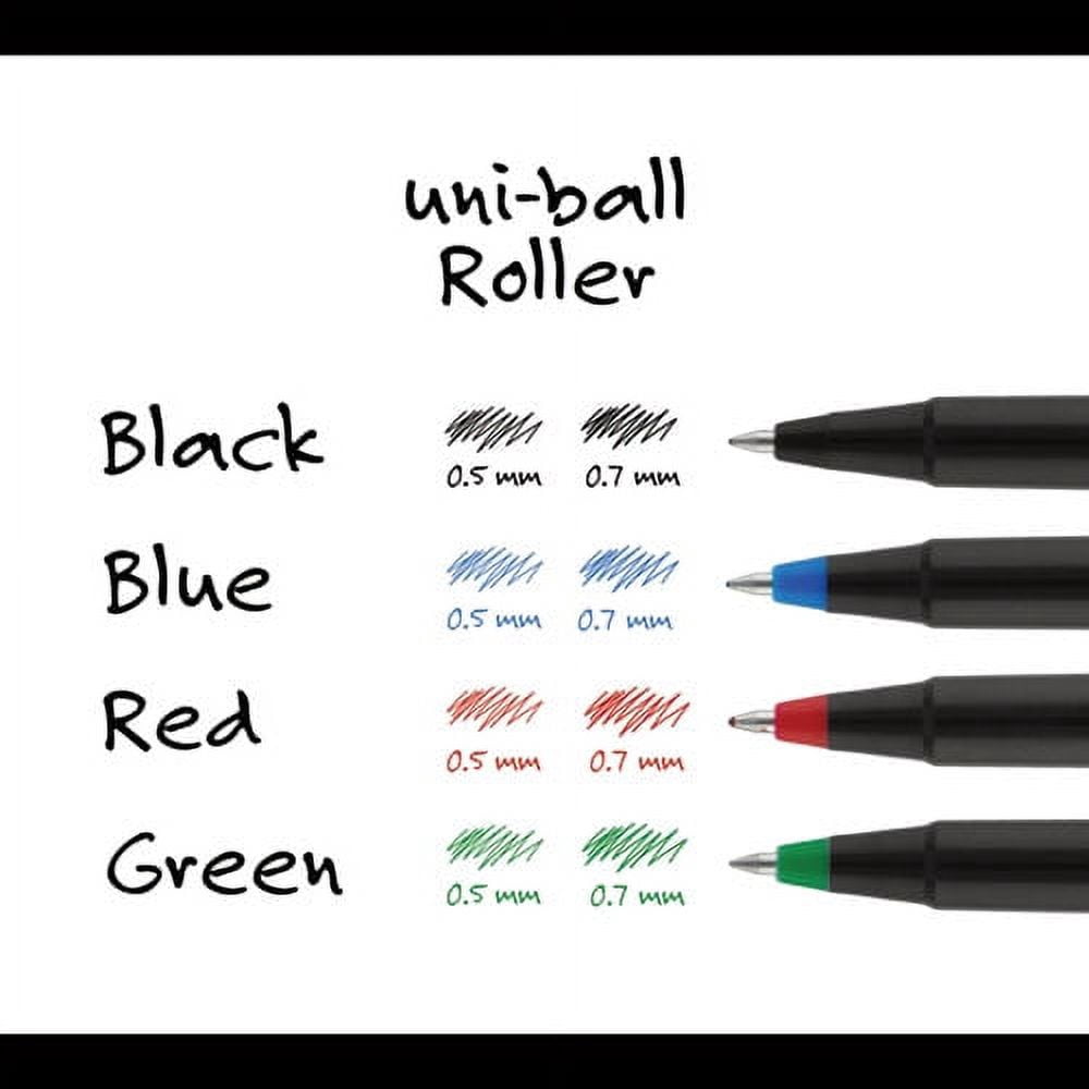 Roller Ball Pen, Stick, Micro 0.5 Mm, Red Ink, Black Matte Barrel, Dozen | Bundle of 5 Dozen