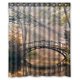 thumbnail image 1 of ABPHQTO Old Bridge In Autumn Misty Park Cortina de ducha de poliéster impermeable y ganchos 150x180 cm, 1 of 1