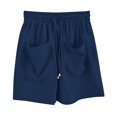 thumbnail image 5 of Audhol Linen Shorts for Women Shorts Summer Workout Pockets for Women High Shorts Waist Casual Pants Pants Womens Linen Shorts Blue M, 5 of 5