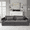 Grey, variant on 91" Modern Corduroy Sofa with Storage Armrests, Large 2-3 Seater Couches for Living Room, Apartment & Small Spaces, Comfortable Upholstered Settee with Cup Holders & USB Ports, Grey