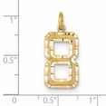 thumbnail image 2 of Beautiful 14ky Casted Large Diamond Cut Number 8 Charm, 2 of 2
