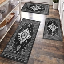 Kitchen Rugs Sets of 3 Non Slip Washable Kitchen Mats for Floor, Waterproof Kitchen Runner Rug, Floor Mat Carpet for Entryway, Laundry, Sink, Hallway, Bathroom