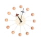 thumbnail image 2 of Reloj de pared con forma de bola Starburst, de mediados de siglo, silencioso, para colgar en la pared, para oficina y comedor. Bola de color madera, 2 of 9